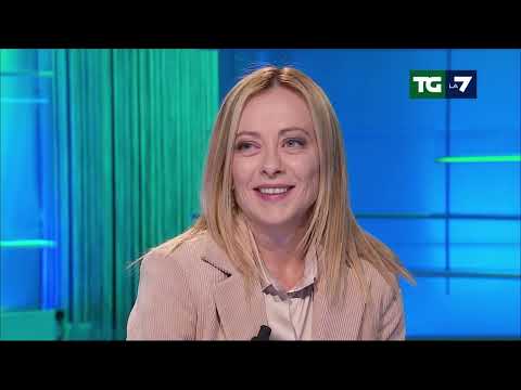 L'intervista di Giorgia Meloni intervistata da Mentana al TG LA7.
