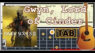 Guitar Tab - Gwyn Lord of Cinder (Dark Souls) OST Fingerstyle Tutorial Sheet Lesson #Anp