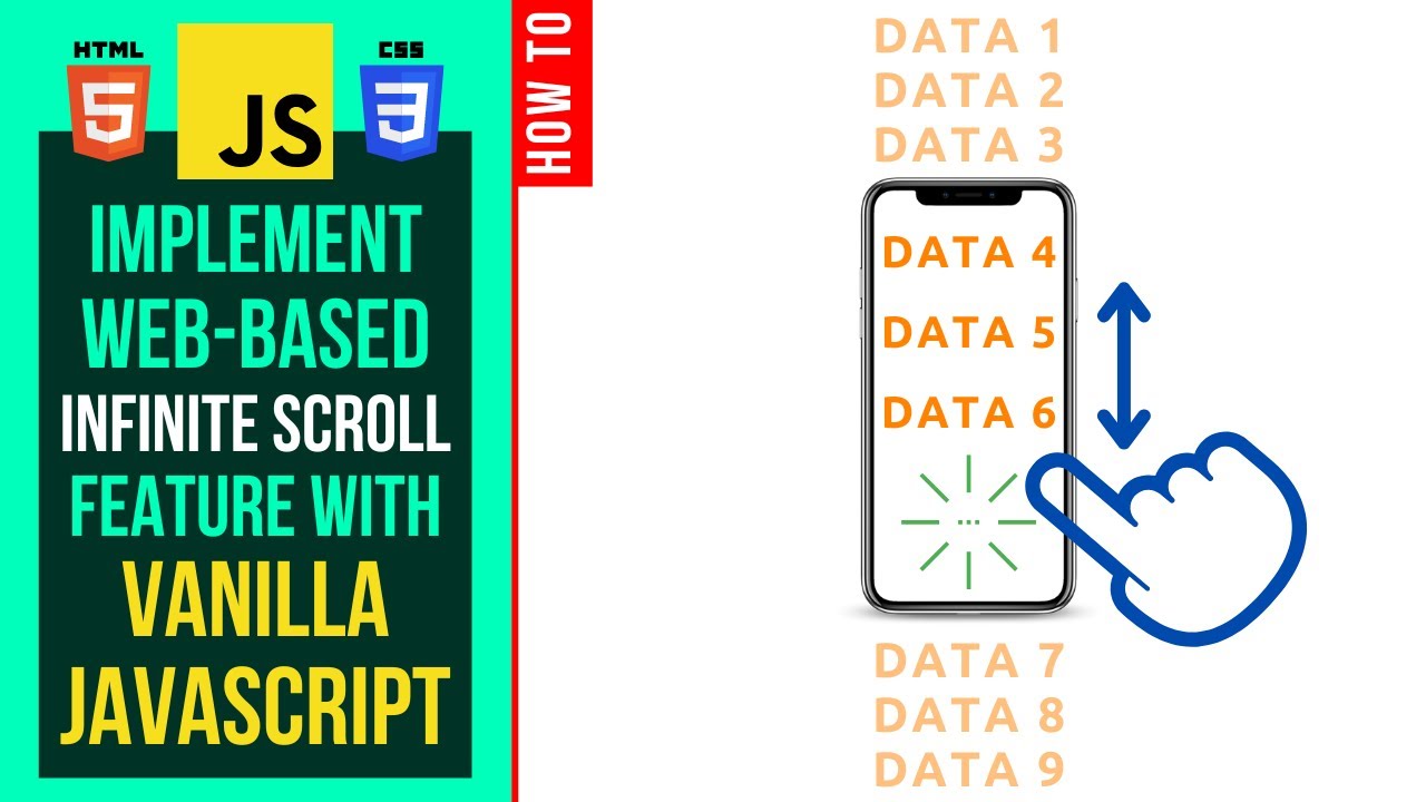 How To Implement Web Based Infinite Scroll Feature With Vanilla JavaScript - HTML CSS JS