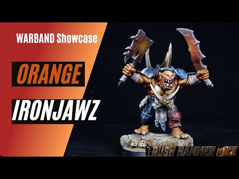 Warband / Army showcase orange Ironjawz for Warcry