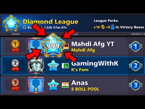 I Got Level 999 in My Diamond League Top 😟 2B Coins increased 10B Winnings 8 Ball Pool - GamingWithK