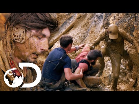 Parker Nearly Falls To His Death After A Dam Burst! | Gold Rush: Parker's Trail