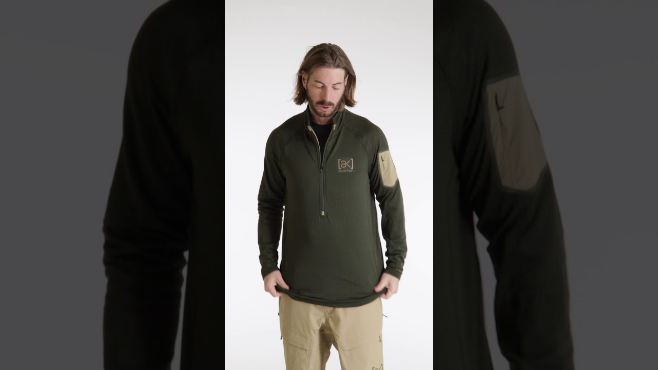 メンズ Burton [ak] ヘリウム グリッド ハーフジップ フリース 