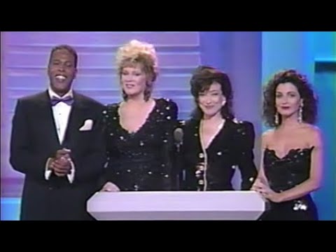 The "Designing Women" Cast on the 41st Emmy Awards 1989--Dixie Carter, Annie Potts, Jean Smart,