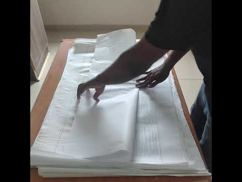 Fold A1 size Drawing to A4 Size - Paper Folding Trick