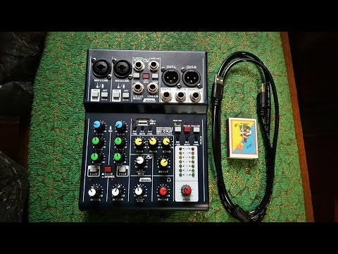 Обзор. Микшерный пульт на батарейках. (Питание от повербанка). Микшер 6 каналов.
