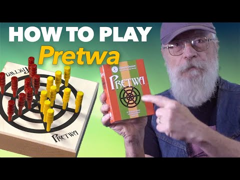 Pretwa - a 2-player strategy game from India sometimes called "Checkers on a wheel."