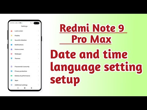 Redmi Note 9 Pro Max , Date and time and language setting setup