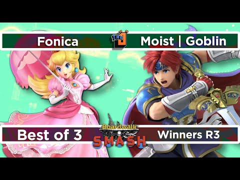 Moist | Goblin (Roy) vs Fonica (Peach) Winners R3 - Boardwalk Smash #38 - SSBU