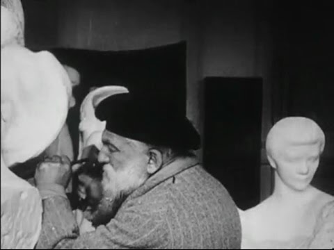 Auguste Rodin – Filmed Sculpting in his Studio (1915)