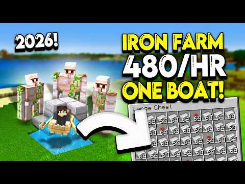 EASIEST IRON Farm In Minecraft Bedrock +1.21/26.2!