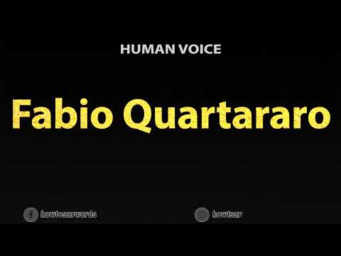 How To Pronounce Fabio Quartararo