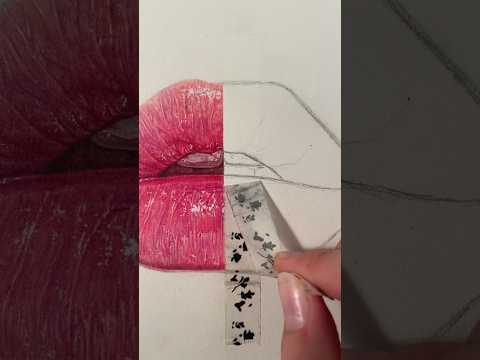 Prismacolor vs faber castell polychromos drawing✍🏻 #shorts #art #coloredpencils #lipart