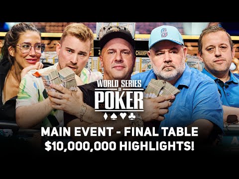 World Series of Poker 2025 Main Event Final Table [EVERY BIG HAND!]