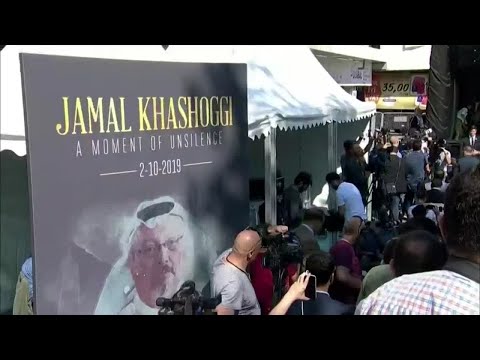 فعاليات أمام القنصلية السعودية في إسطنبول تكريما لروح جمال خاشقجي