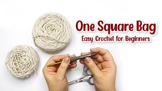 From 1 Granny Square to a Stunning Crochet Bag -  Easy Crochet Tutorial for Beginners Step by Step