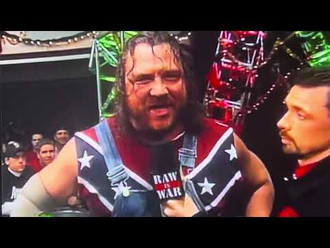 Michael Cole Conducts an Interview with the Godwinns In Front of Stage Entrance vs. Headbangers 1997