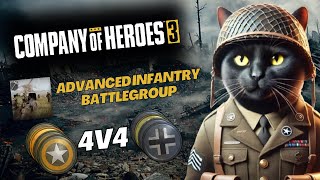Company of Heroes 3 | 4v4 US Forces Multiplayer Gameplay - No Commentary