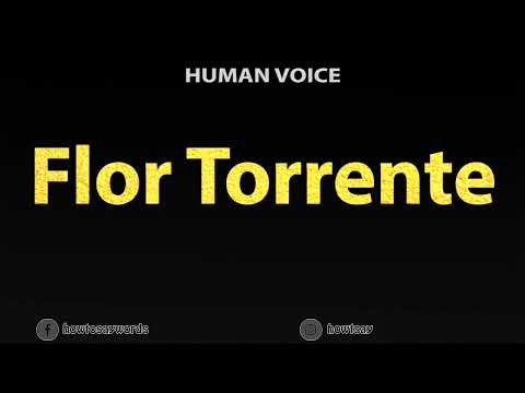How To Pronounce Flor Torrente