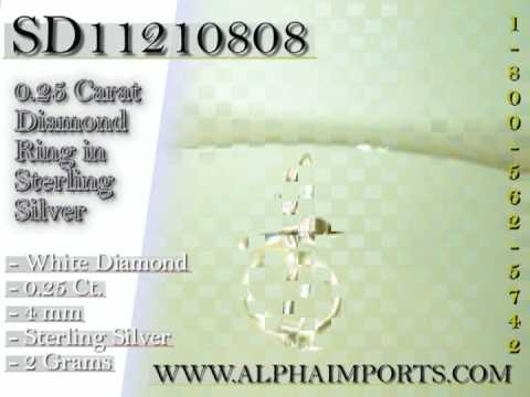 0.25 Carat Diamond Ring in Sterling Silver