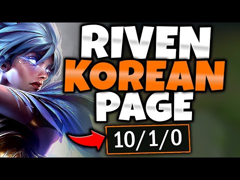 RIVEN'S KOREAN PAGE IS INCREDIBLY STRONG! (YOU SHOULD TRY THIS) - S12 Riven TOP Gameplay Guide