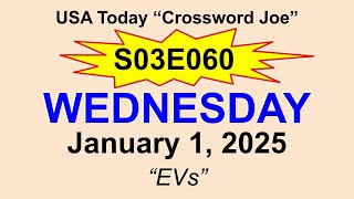 S03E060 USA Today Crossword EVs January 1, 2025