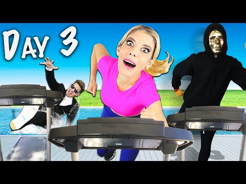 Last To Stop Running Wins Battle Royale! (24 Hours Surprising Rebecca with Best Friend )