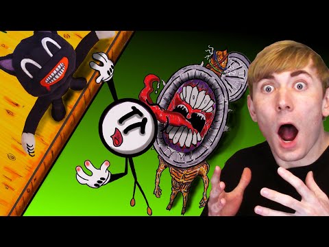 DO NOT DRAW Cartoon Cat + Siren Head😈SAVE Henry Stickmin (Arts and Paper Crafts YOU Should NOT TRY)