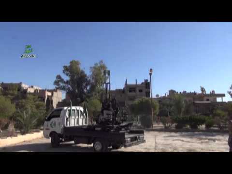 التصدي للطيران الحربي في حي الجبيلة في دير الزور من قبل تجمع ألوية أحفاد الرسول في دير الزور