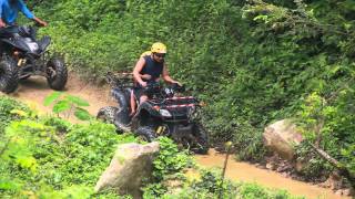 ATV and water rafting at krabi thailand