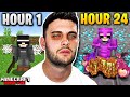 I played HARDCORE Minecraft for 24 Hours STRAIGHT...