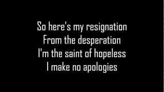 Sum 41 No Apologies (lyric)