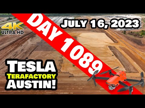 THE WILD WEST OF GIGA TEXAS! - Tesla Gigafactory Austin 4K  Day 1089 - 7/16/23 - Tesla Terafactory