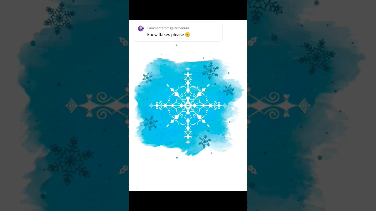 Come draw a cute Aesthetic snowflake with me #procreate #digitalart #illustration #frozen #disney