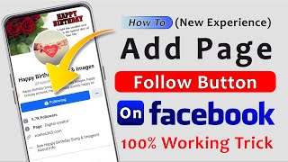 Follow Button on Facebook Page Problem || How to Add Follow Button on Facebook Page New Experience