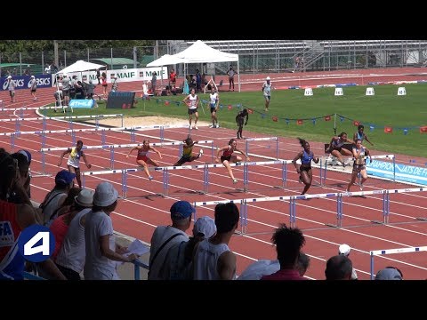 Niort 2018 : Finale 100 m haies Espoirs (Charlotte Pierre en 13''52)