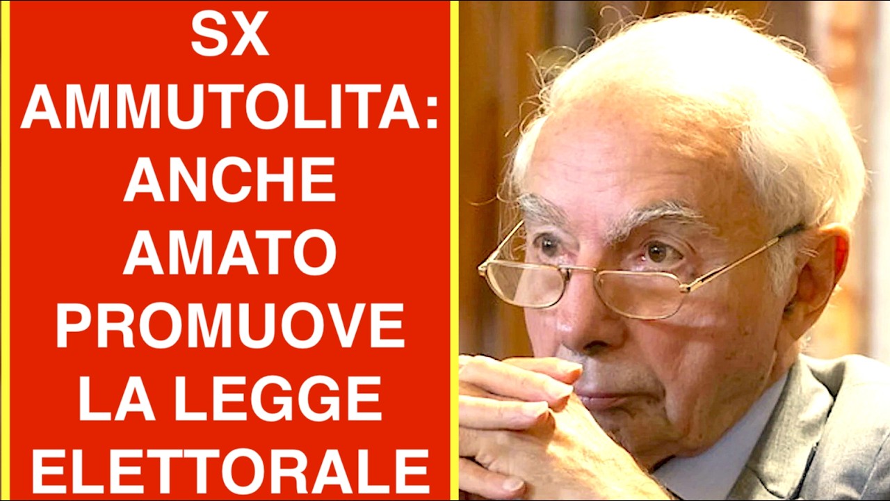 SX AMMUTOLITA: ANCHE AMATO PROMUOVE LA LEGGE ELETTORALE