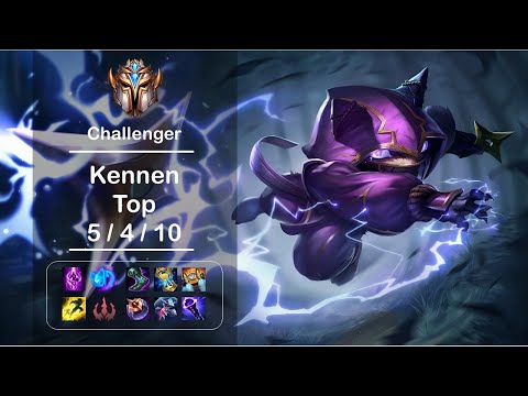 [4K] Challenger Kennen Top (5/4/10) Ep.524