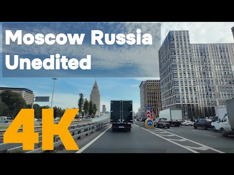 Moscow Russia UNEDITED 🚘 [4K 60fps] DRIVING in Moscow