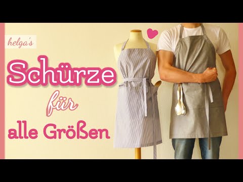 EASY Apron sewing Adjustable Apron / Tutorial  [Subtitle]