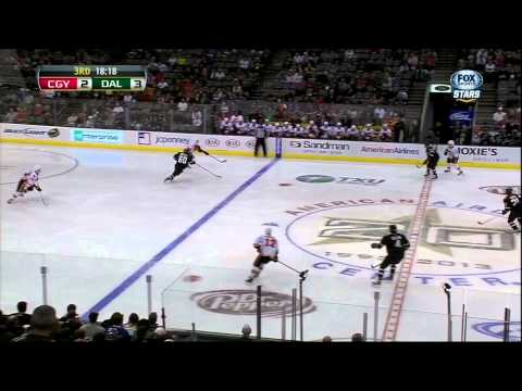 Roman Horak goal Feb 17 2013 Calgary Flames vs Dallas Stars NHL Hockey