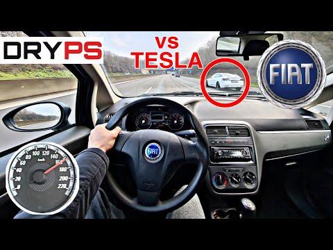 Fiat Punto 1.2 65HP - TOP SPEED DRIVE ON GERMAN AUTOBAHN - POV