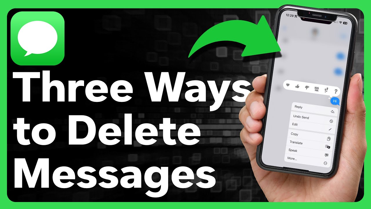 How to remove iMessage message?