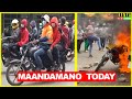 Protesters BURN Motorbike Of Goons Deployed To Stop Maandamano Today In Nairobi CBD