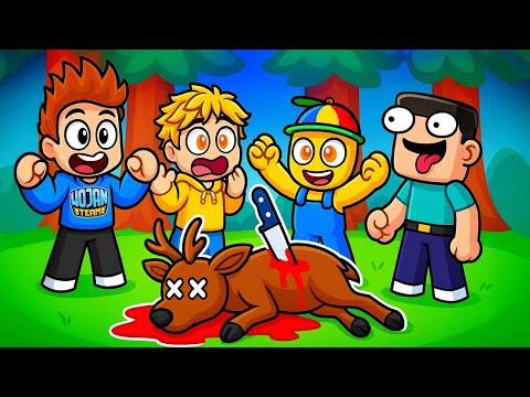 POKONALIŚMY STRASZNEGO JELENIA aby PRZETRWAĆ 100 NOCY 🌙 W LESIE w Roblox!