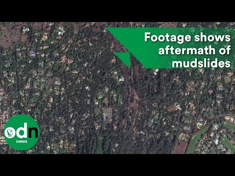Dramatic satellite footage shows aftermath of mudslides