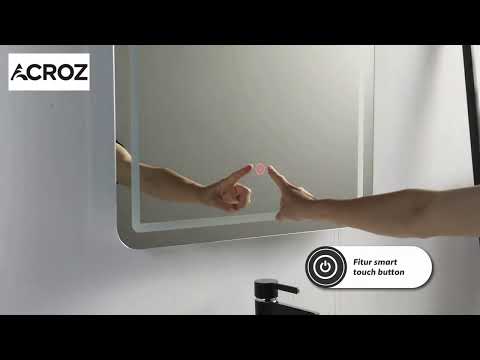 Gambar Acroz Cermin Dinding Kamar Mandi LED Anti Fog Frameless Rectangle 60x0.3x80 cm