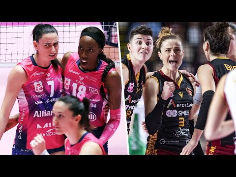 ALL "MEGA RALLY" of the match Milano - Roma | Lega Volley Femminile 2023/24