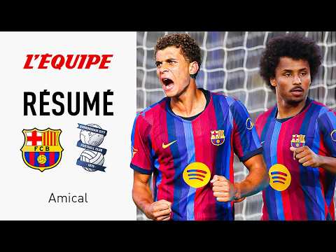 Un DOUBLÉ pour Hamza Abdelkarim, Adeyemi titulaire : Le Barça poursuit sa prépa face à Birmingham