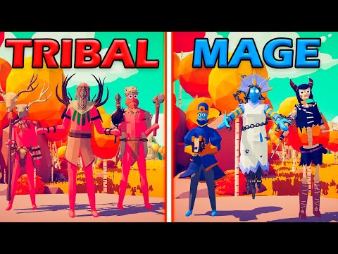 TRIBAL TEAM vs MAGE TEAM - Totally Accurate Battle Simulator | TABS